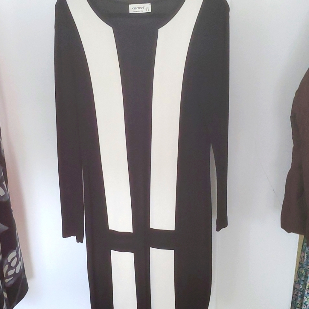 Black and white Knitted dress